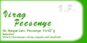 virag pecsenye business card